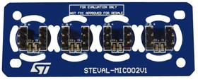Фото 1/3 STEVAL-MIC002V1, Evaluation Board, 4 x MP34DT06J Digital MEMS Microphones, For X-NUCLEO-CCA02M1