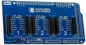 MIKROE-1900, Daughter Cards & OEM Boards Click Shield for Arduino Mega