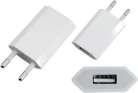 Фото 1/2 18-1194, Сетевое зарядное устройство iPhone/iPod USB белое (СЗУ) (5 V, 1000 mA)