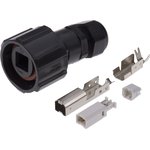 1954640-1, Straight, Cable Mount, Plug Type B 2.0 USB Connector