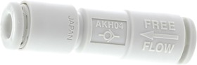 AKH04-00, AKH Non Return Valve, 4mm Tube Inlet, 4mm Tube Outlet, -100 kPa → 1 MPa