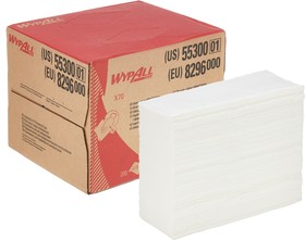 Фото 1/5 8296, WypAll White Cloths for General Cleaning, Dry Use, Box of 200, 426 x 282mm, Repeat Use