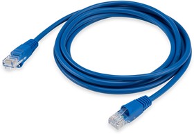 Фото 1/7 Патч-корд Buro UTP-5E-2M-BL литой (molded), UTP, кат.5E, 2м, 4 пары, 26AWG, алюминий омедненный, многожильный, синий