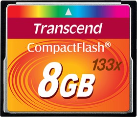 Фото 1/10 TS8GCF133, CF133 CompactFlash 8 GB MLC Compact Flash Card