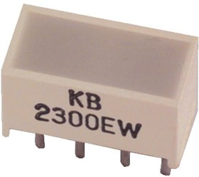 Фото 1/4 KB-2300EW, Светодиодный модуль 1хLEDх8,89х3,81мм/ красный/ 625нм/8-40мкд/белый матовый