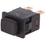 1683.1201, Pushbutton Switch OFF-(ON) 1NO Panel Mount Black