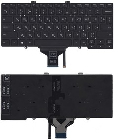 Клавиатура для ноутбука Dell Latitude 3400 5400 7400 черная