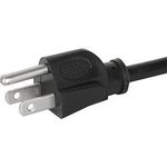 6009.1204, 6.56' (2.00m) Power Cord Black NEMA 5-15P To Cable SVT