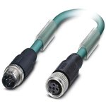 1569566, Ethernet Cables / Networking Cables SAC-4P-M12MSD/ 10,0-931/M12FSD
