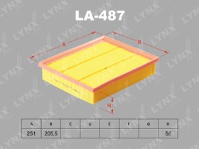 LA487, Фильтр воздушный