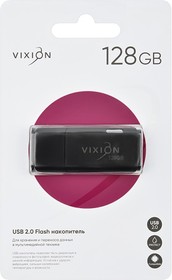 USB Flash накопитель (флешка) VIXION Shark Eyes 128GB 2.0 (черный)