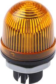 Фото 1/3 800.300.00, EM 800 Series Yellow Steady Beacon, 12 230 V ac/dc, Panel Mount, Incandescent Bulb, IP65