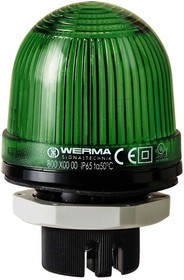 Фото 1/2 801.200.75, EM 801 Series Green Steady Beacon, 24 V ac/dc, Panel Mount, LED Bulb