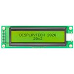 202G BC BW, 202G BC BW 202G Alphanumeric LCD Display, Yellow-Green on, 2 Rows by 16 Characters, Transflective