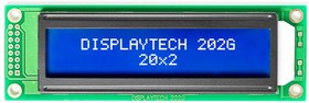 Фото 1/2 202G CC BC-3LP, LCD Character Display Modules & Accessories 20x2 Char Display STN Blue 6 oclock