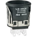 LB26CKW01, Pushbutton Switches DPDT On-On ROUND