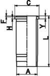 89328110, Гильза цилиндра FKM/FPM WET CYLINDER LINER VOLVO 130,175