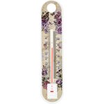 Комнатный термометр пластик, 19x4 см, "Цветы", на блистере 473-030