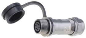 Circular Connector, 6 Contacts, Cable Mount, Socket, Female, IP67