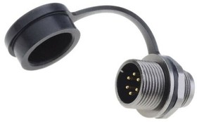 Circular Connector, 6 Contacts, Front Mount, Plug, Male, IP67