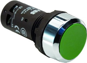 Кнопка CP1-30G-10 без фиксации 1HO зеленый ABB