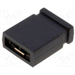 JUMPER-B-Z, Jumper - Jumper; "mother"; closed; 2.54mm; 1x2; black