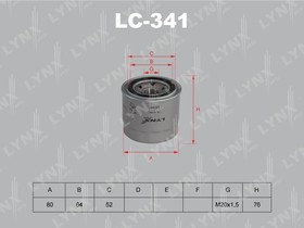 LC-341, LC-341 Фильтр масляный LYNXauto