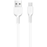 USB кабель HOCO X20 Flash USB - Micro USB 2А 3м белый