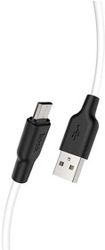 USB кабель HOCO X21 Plus Silicone USB - Micro USB 2.4А 2м белый