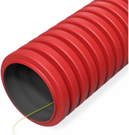 Труба гофрированная двустенная ПНД гибкая тип 450 SN29 с/з красная d40 100м PR15.0252