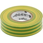 Изоляционная лента Hogert Technik 0,13x19 мм, 20 м, желто-зеленая HT1P286