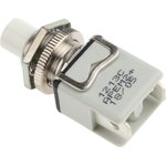 1213C WHITE, Push Button Switch, Momentary, Panel Mount, 12.2mm Cutout, SPST, 250V ac
