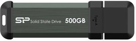 Фото 1/2 SP500GBUF3S70V1G, Твердотельный диск 500Gb Silicon Power MS70, External, USB 3.2, Серый, read/write 1050/850Mb/s