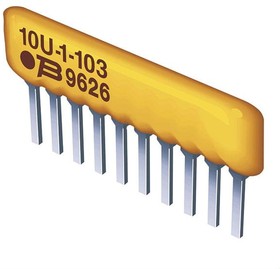 Фото 1/4 4606X-102-473LF, 4600X 47k ±2% Isolated Resistor Array, 3 Resistors, 0.75W total, SIP, Pin