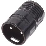 AAA3MBWWLP, XLR Connectors AAA Low Profile 3pin M black w/ white