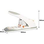 E0486, Powerful Stapler Deli N23/6-23/17 up to 120 sheets, in cardboard pack, white