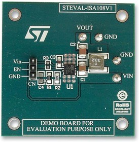 STEVAL-ISA108V1, Демонстрационная плата синхронного понижающего ШИМ 4А, с частотой 800кГц на базе ST1S41