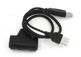 Переходник SATA на USB 2.0 на шнурке 50см с индикаторами питания и чтения HDD DM-685