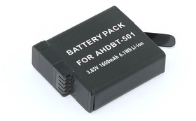 Аккумуляторная батарея AABAT-001 для видеокамеры GoPro HERO 5, 6, 7 3.85V 1600mAh Li-ion