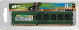 Фото 1/3 Память DDR3 8Gb 1600MHz Silicon Power SP008GBLTU160N02 RTL PC3-12800 CL11 DIMM 240-pin 1.5В Ret