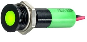 Q8F1BXXY12E, Светодиодный индикатор в панель, Желтый, 12 В DC, 8 мм, 20 мА, 6 мкд, IP67