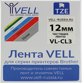 Чистящая лента CL-3 (Brother TZE CL 3, 12 мм) для PT 1010/1280/D200/H105/E100/ D600/E300/2700/ P700/E550/9700 320011