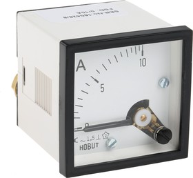 Фото 1/3 D48MIS10A/1-002, D48SD Analogue Panel Ammeter 0/10A Direct Connected AC, 48mm x 48mm Moving Iron
