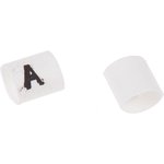 TRSA-1019/C/1/A, Heat Shrink Cable Markers, White, Pre-printed "A", 1 → 3mm Cable