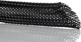 Фото 1/5 06240005010, Expandable Braided PET Black Cable Sleeve, 8mm Diameter, 100m Length