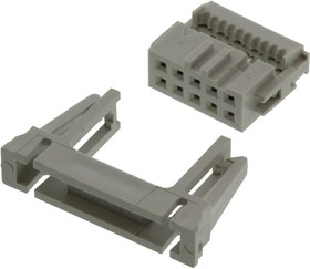 71600-610LF, Conn IDC Connector RCP 10 POS 2.54mm IDT RA Side Entry Cable Mount Quickie® Tube