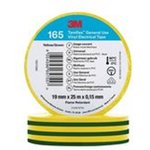 165YG6E, Electrical Tape, Temflex 165, PVC, 19mm x 25m, Green / Yellow