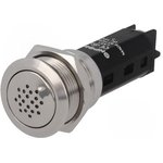 LAS1-AGQ-M-12V, Сигнализатор: звуковый, 80дБ, Подсвет: нет, IP50, d19мм, 1-10мм