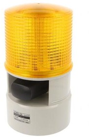 Фото 1/2 S125DL-WS-24-A, Сигнализатор: светозвуковой, 24ВDC, LED, янтарный, IP54, 105дБ