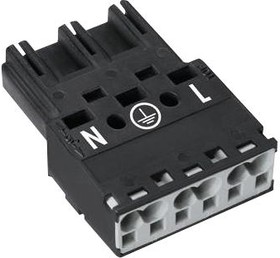 770-213, Conn Terminal Block F 3 POS 10mm Spring Clamp RA Cable Mount 25A Box